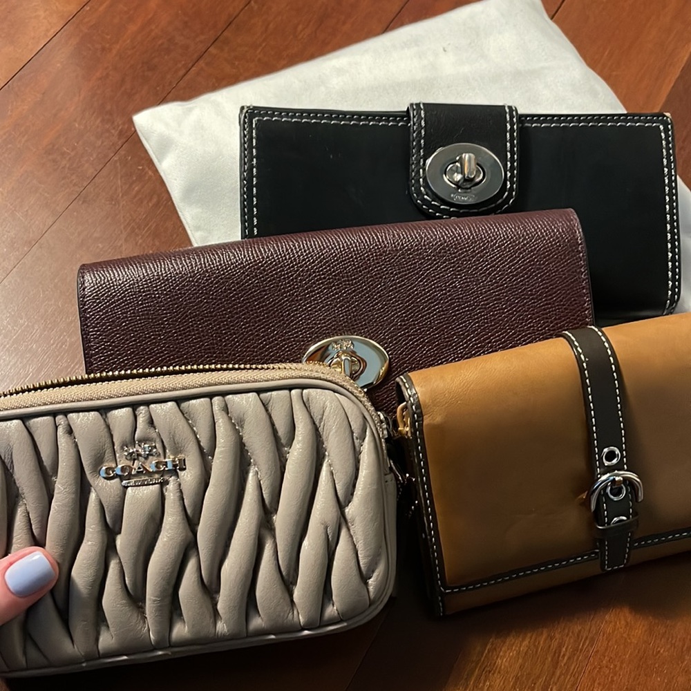 4 COACH WALLETS